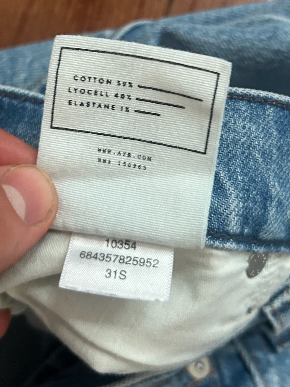 AYR The Secret Sauce Wide Leg Distressed Jeans Size 31 Made In LA - Picture 6 of 7